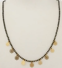 Dream Shades Yellow Gold Dainty Mangalsutra - Gold, 18"